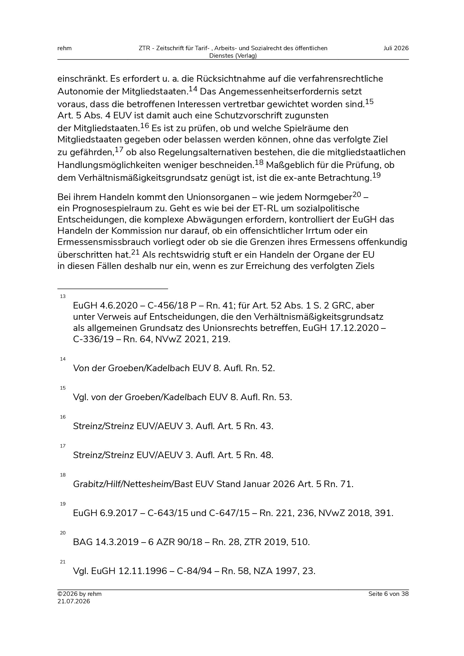 Vorschauseite 6: Die Entgelttransparenz-Richtlinie – Götterdämmerung für die Entgeltordnungen des öffentlichen Dienstes? Ein Zwischenruf aus der Praxis – Teil I