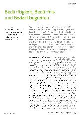 Vorschauseite 1: Bedürftigkeit, Bedürfnis und Bedarf begreifen