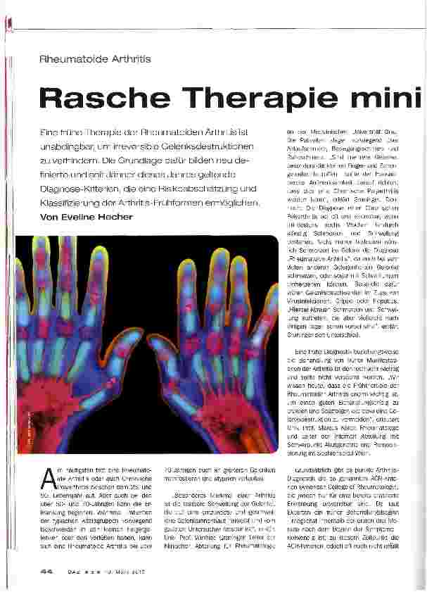 Vorschauseite 1: Rasche Therapie minimiert Risiko