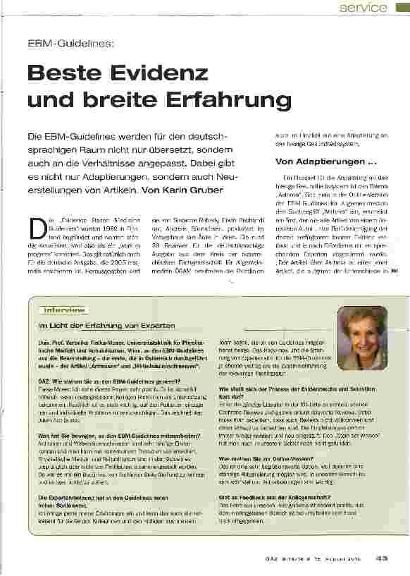 Vorschauseite 1: Beste Evidenz und breite Erfahrung