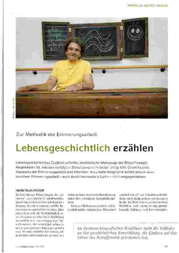 Vorschauseite 1: Lebensgeschichtlich erzählen