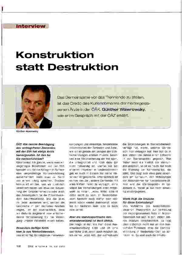 Vorschauseite 1: Konstruktion statt Destruktion