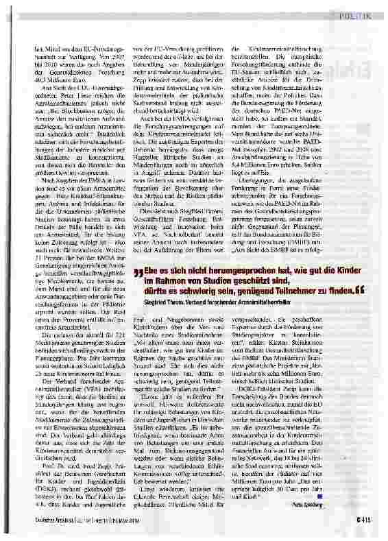 Vorschauseite 2: Magere Zwischenbilanz