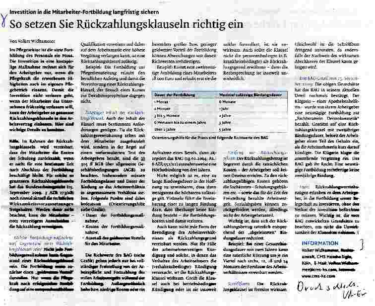 Vorschauseite 1: So setzen Sie Rückzahlungsklauseln richtig ein