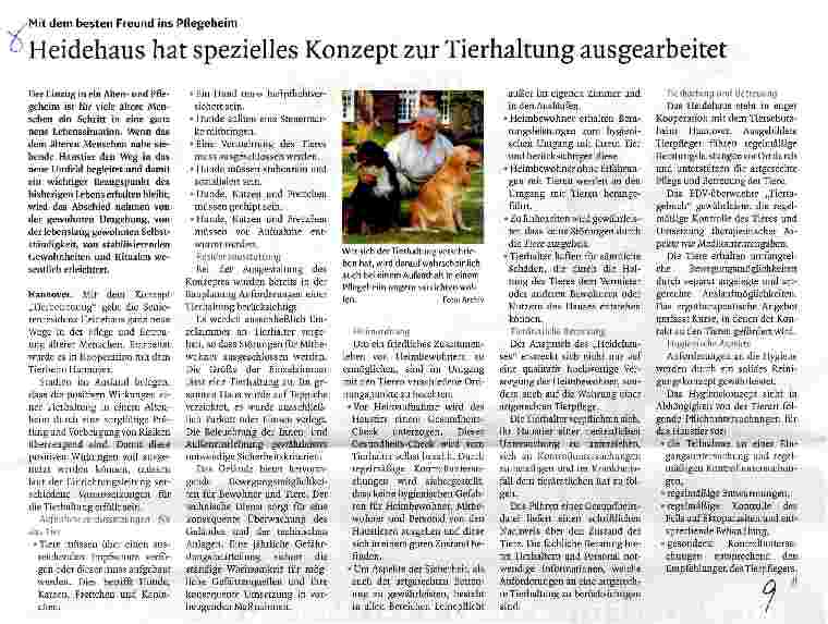 Vorschauseite 1: Heidehaus hat spezielles Konzept zur Tierhaltung ausgearbeitet
