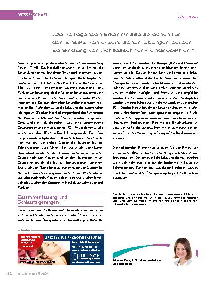 Vorschauseite 5: Exzentrische Übungen im Vergleich zu anderen Übungen bei der Behandlung von Achillessehnen-Tendinopathie: Systematisches Review und Metaanalyse