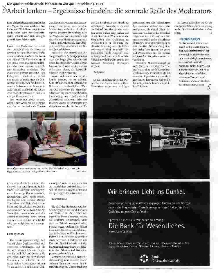 Vorschauseite 1: Arbeit lenken - Ergebnisse bündeln: die zentrale Rolle des Moderators