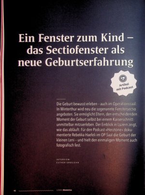 Vorschauseite 1: Ein Fenster zum Kind das Sectiofenster als neue Geburtserfahrung