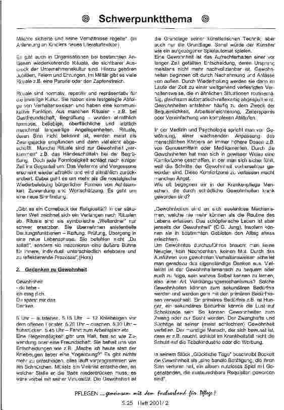 Vorschauseite 2: Ritual oder Gewohnheit