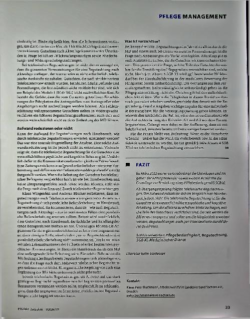 Vorschauseite 2: Hausbesuch oder telefonische Begutachtung?