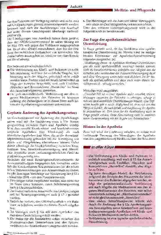 Vorschauseite 2: Nochmals zur patientenindividuellen Verblisterung