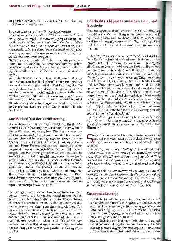 Vorschauseite 3: Nochmals zur patientenindividuellen Verblisterung