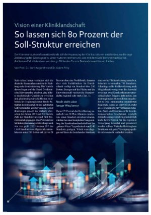 Vorschauseite 1: Vision einer Kliniklandschaft So lassen sich 80 Prozent der Soll-Struktur erreichen