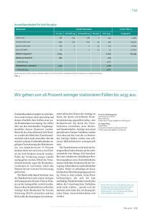Vorschauseite 4: Vision einer Kliniklandschaft So lassen sich 80 Prozent der Soll-Struktur erreichen