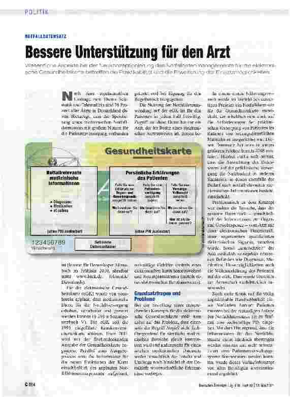 Vorschauseite 1: Bessere Unterstützung für den Arzt