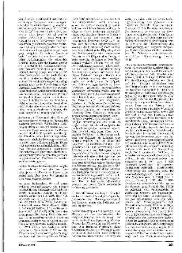 Vorschauseite 3: Zur nicht ehelichen Lebensgemeinschaft §§ 985-987, 1896, 1901 -1903 BGB~