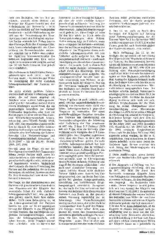 Vorschauseite 4: Zur nicht ehelichen Lebensgemeinschaft §§ 985-987, 1896, 1901 -1903 BGB~