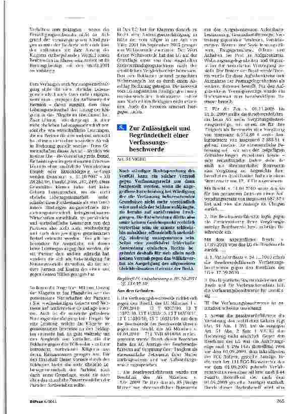 Vorschauseite 5: Zur nicht ehelichen Lebensgemeinschaft §§ 985-987, 1896, 1901 -1903 BGB~