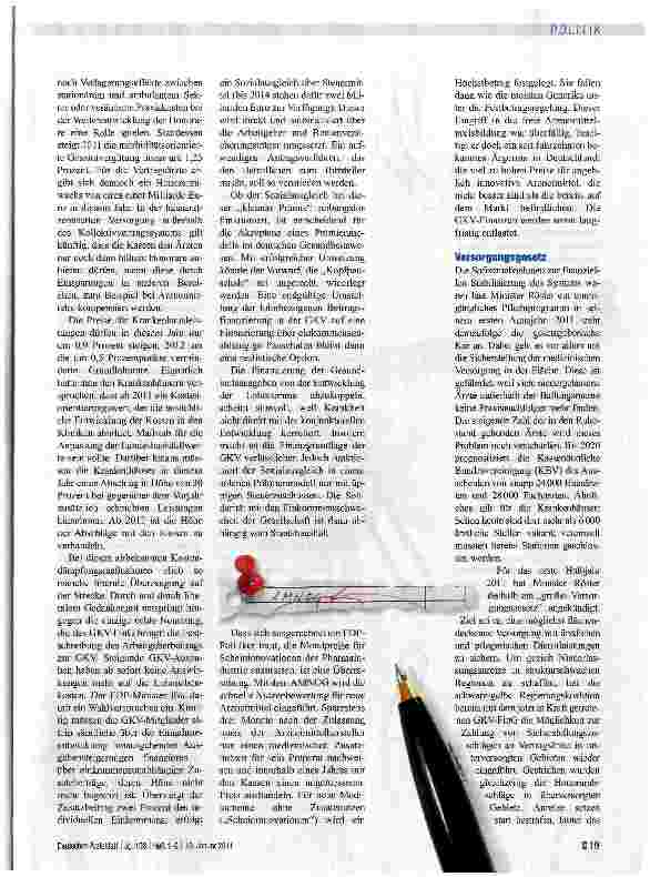 Vorschauseite 2: JAHRESÄÜSBLICK 2011Auf die Pflicht folgt die Kür
