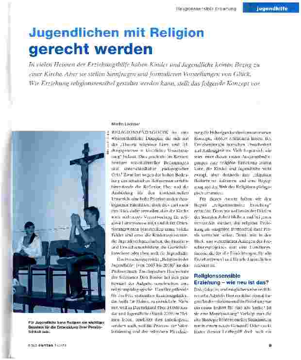 Vorschauseite 1: Jugendlichen mit Religion gerecht werden