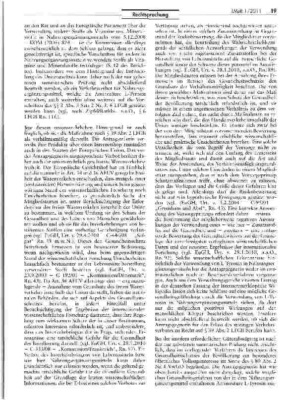 Vorschauseite 3: Verbot des Inverkehrbringens eines NahrungsergänzungsmittelsLFGB §§ 2 III, 6, 39; VwGO §§ 80 V, 146 IV