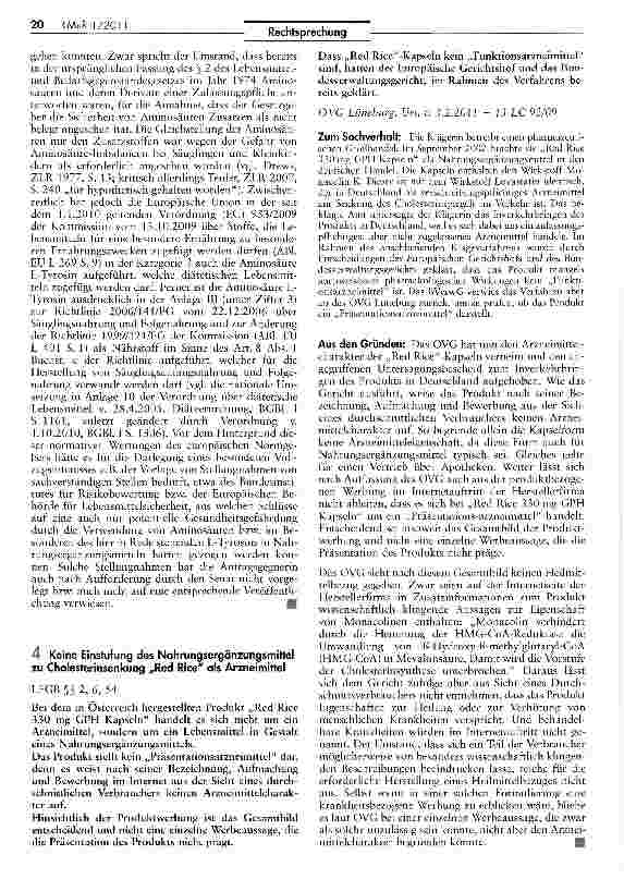Vorschauseite 4: Verbot des Inverkehrbringens eines NahrungsergänzungsmittelsLFGB §§ 2 III, 6, 39; VwGO §§ 80 V, 146 IV