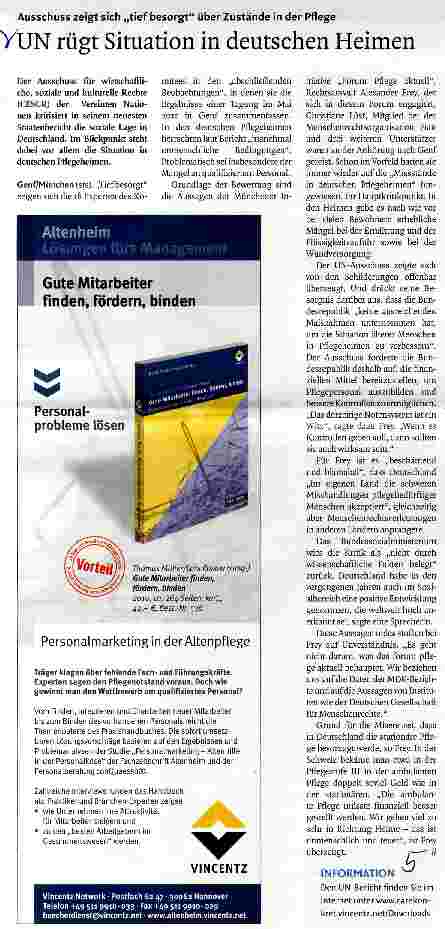 Vorschauseite 1: UN rügt Situation in deutschen Heimen