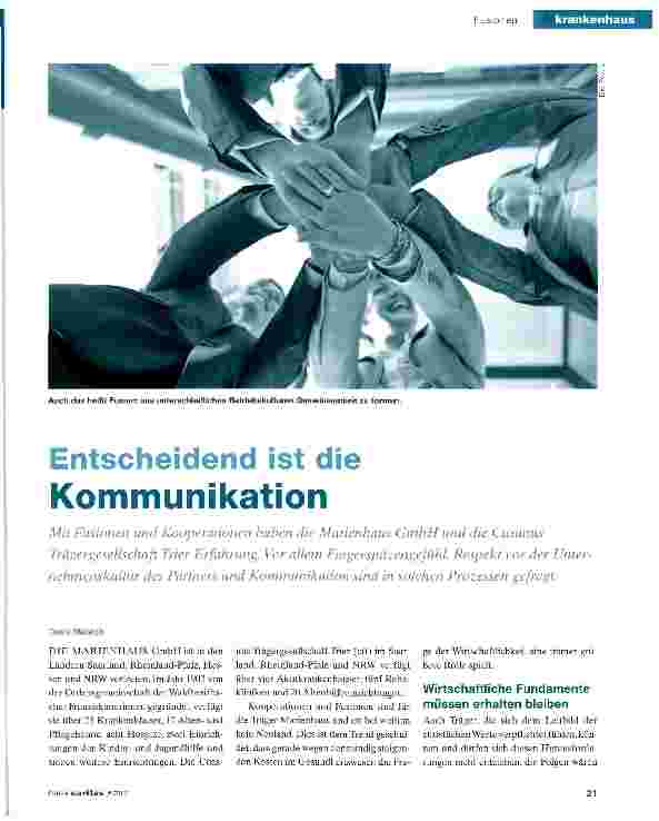 Vorschauseite 1: Entscheidend ist die Kommunikation