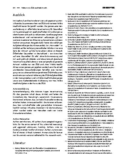 Vorschauseite 4: ÖGD und Public Health: der lange Weg