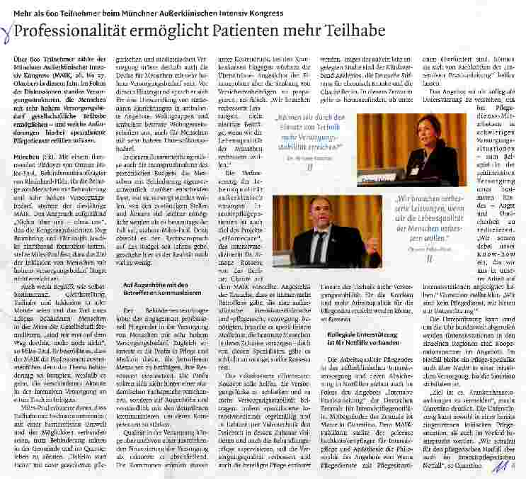 Vorschauseite 1: Professionalität ermöglicht Patienten mehr Teilhabe