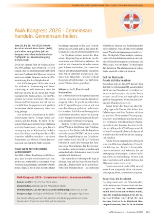 Vorschauseite 1: AWA-Kongress 2026 – Gemeinsam handeln. Gemeinsam heilen.