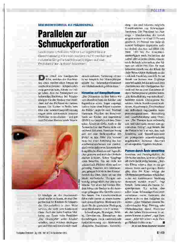 Vorschauseite 1: Parallelen zur Schmuckperforation