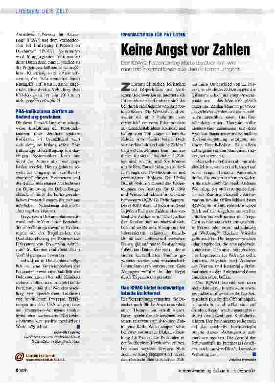 Vorschauseite 3: Indikatoren für die Bewertung von Komplikationsraten