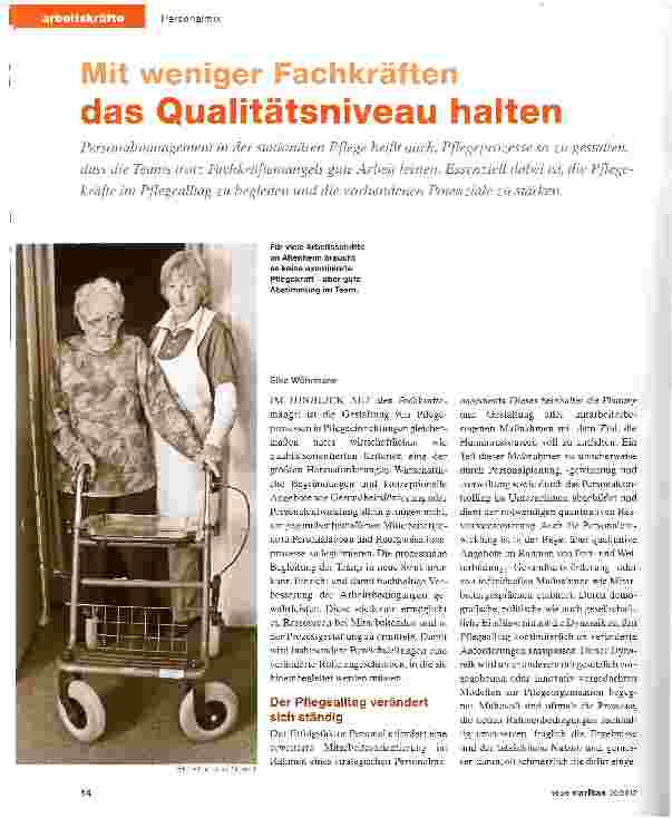 Vorschauseite 1: Mit weniger das Qualitätsniveau halten