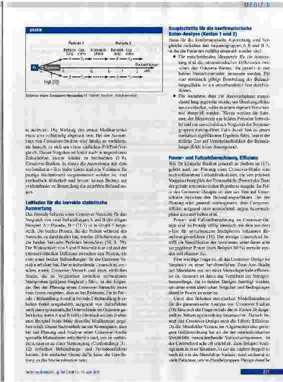 Vorschauseite 2: Vom richtigen Crossover -Umgang mit dem Design in klinischen Studien
