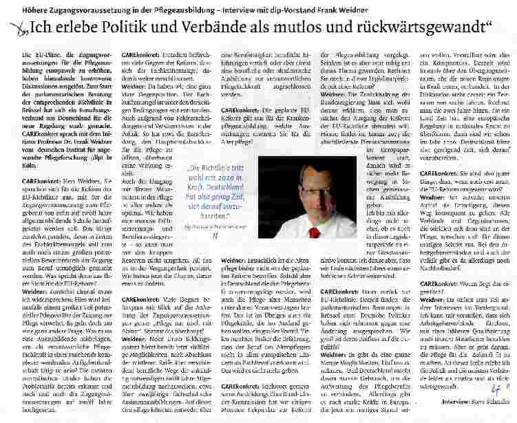 Vorschauseite 1: Ich erlebe Politik und Verbände als mutlos und rückwärtsgewandt