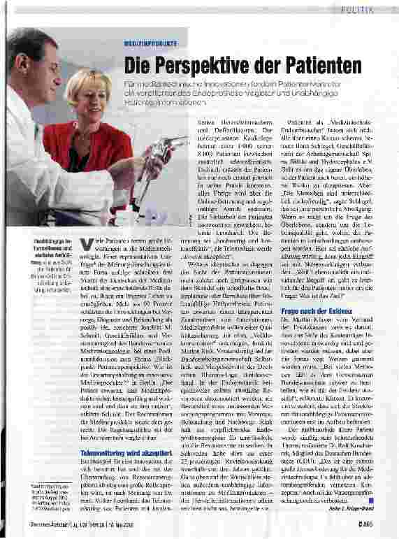 Vorschauseite 1: Die Perspektive der Patienten