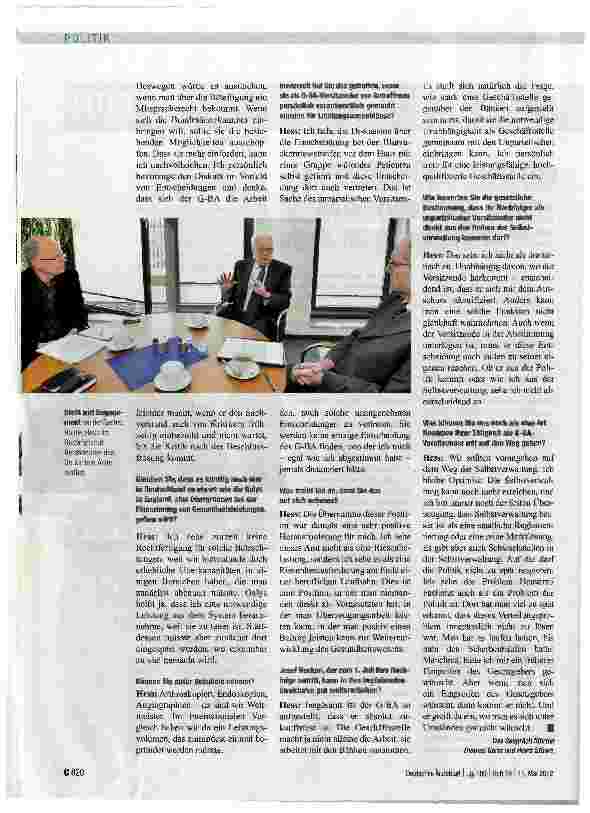 Vorschauseite 3: „Ich bleibe Optimist: Die Selbstverwaltung kann noch mehr erreichen