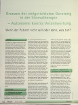 Vorschauseite 1: Grenzen der zielgerichteten Beratung in der Stomatherapie - Autonomie kontra Verantwortung