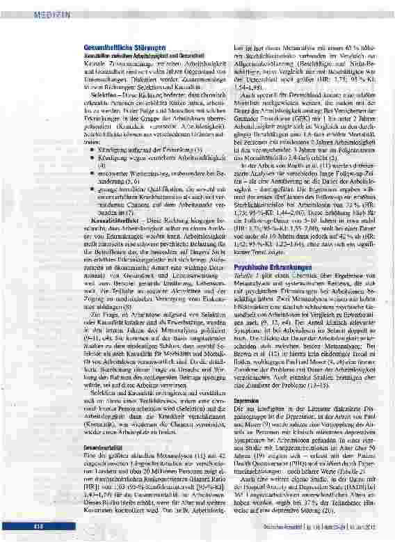 Vorschauseite 2: Gesundheitliche Situation von langzeitarbeitslosen Menschen