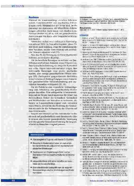 Vorschauseite 6: Gesundheitliche Situation von langzeitarbeitslosen Menschen
