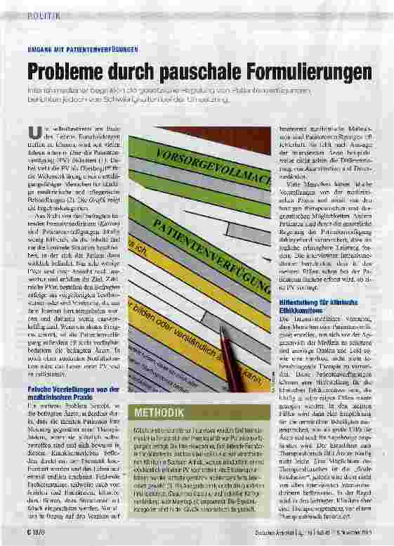 Vorschauseite 1: Probleme durch pauschale Formulierungen