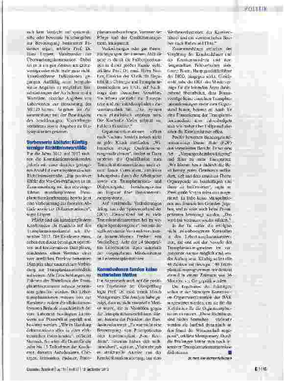 Vorschauseite 2: Deutliche Verstöße in vier Zentren