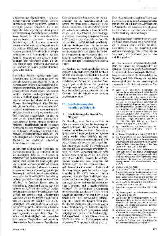 Vorschauseite 3: Stand und Perspektiven des Erwachsenenschutzes in rechtsvergleichender Sicht (Teil 1)