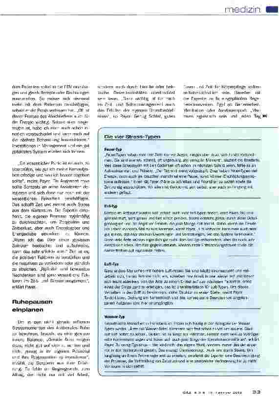 Vorschauseite 2: Prävention statt Burn-out