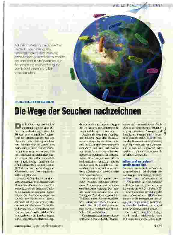 Vorschauseite 1: Die Wege der Seuchen nachzeichnen