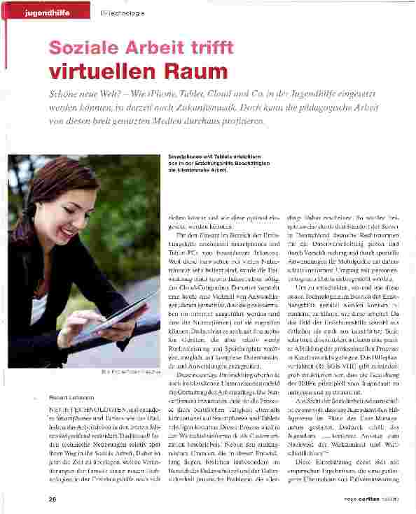 Vorschauseite 1: Soziale Arbeit trifft virtuellen Raum