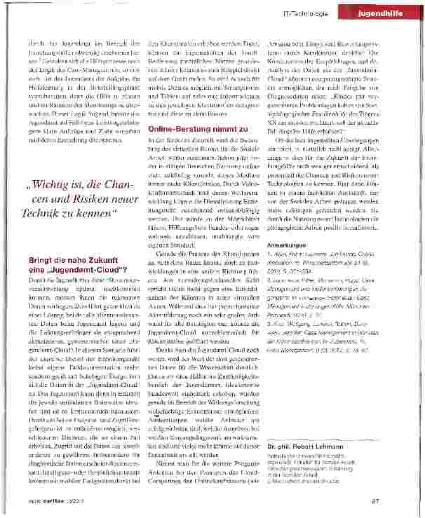Vorschauseite 2: Soziale Arbeit trifft virtuellen Raum