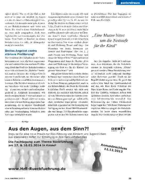 Vorschauseite 2: Milieuübergreifende Hilfe mitten in der Stadt