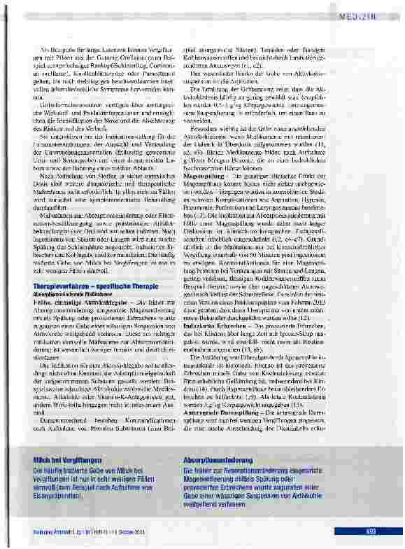 Vorschauseite 4: Ursachen, Diagnostik und Therapie häufiger Vergiftungen